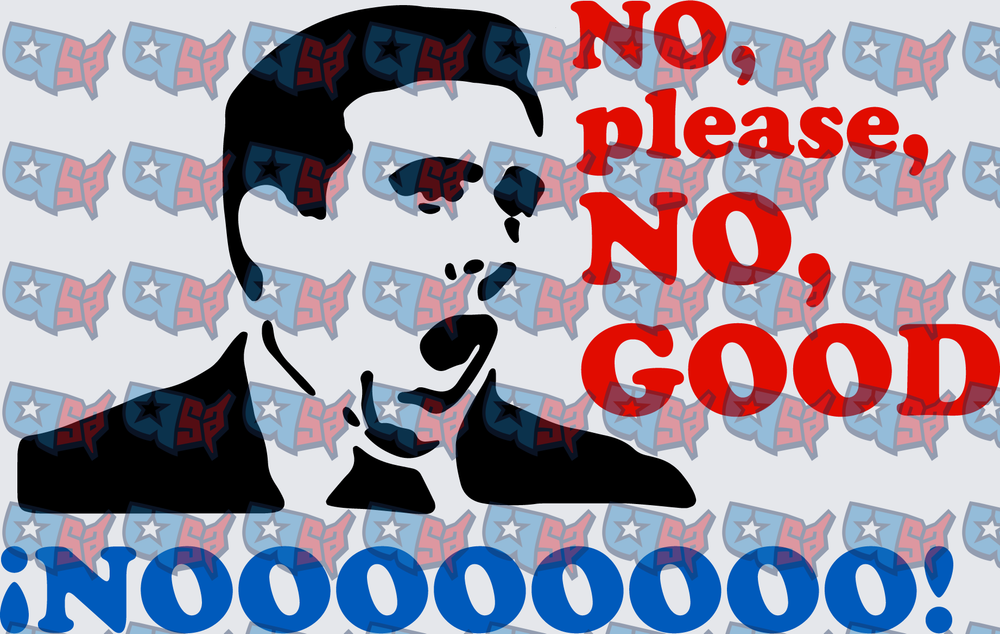 No Please No Good Dramatic Man Exclamation Design (DTF)