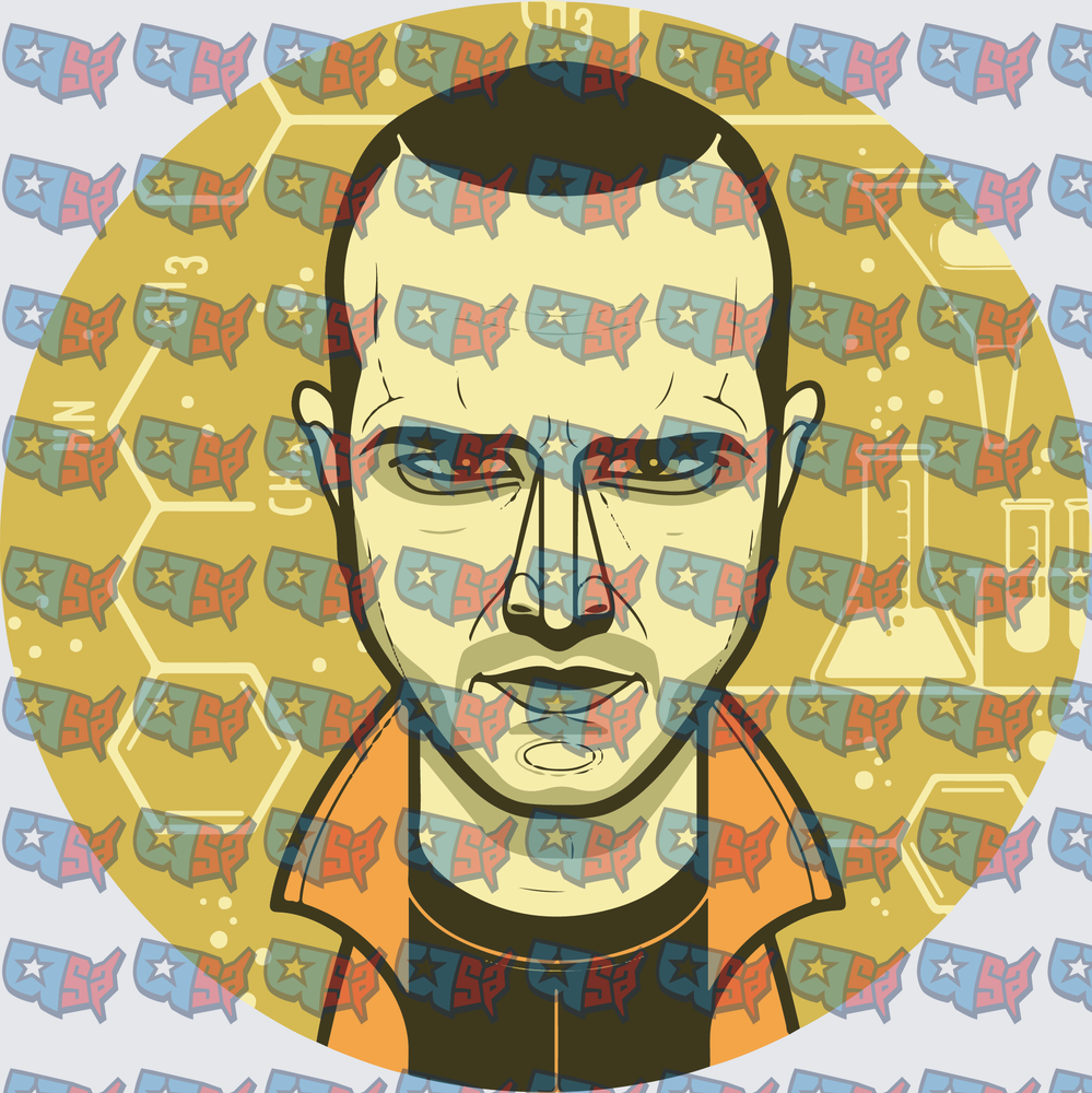 Jesse Pinkman Breaking Bad Chemistry Portrait (DTF)