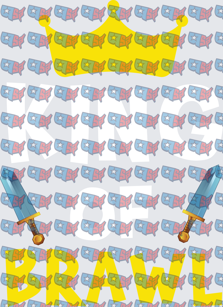 King Of Brawl Crown Swords USA Pattern (DTF)