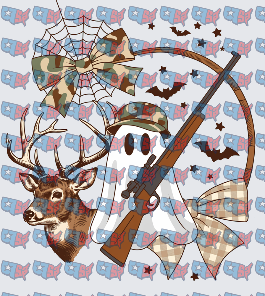 Halloween Hunter Ghost Buck Camo Bow Bundle (DTF)