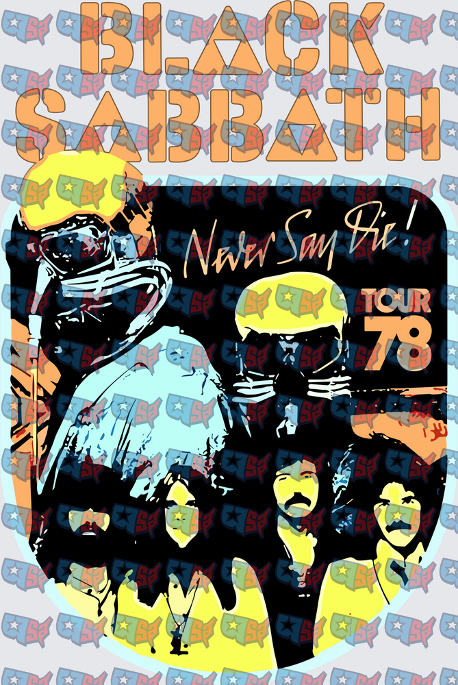 Black Sabbath Never Say Die Tour 78 Band Art (DTF)
