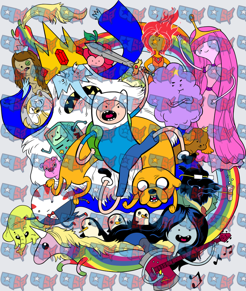 Adventure Time Full Cast Character Collage (DTF)