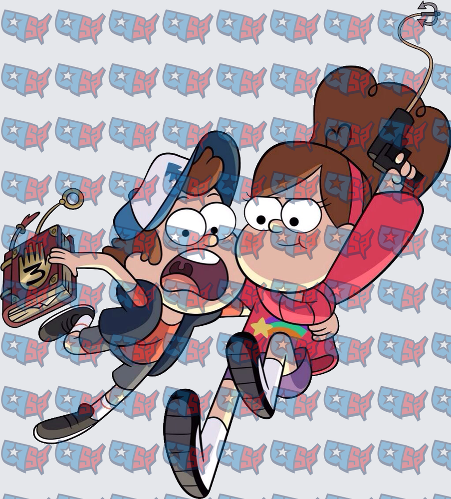 Twin Siblings Running With Journal And Grappling Hook (DTF)