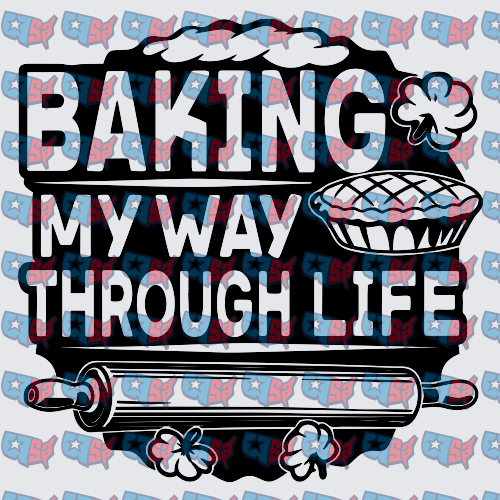 Baking My Way Through Life Pie Rolling Pin (DTF)