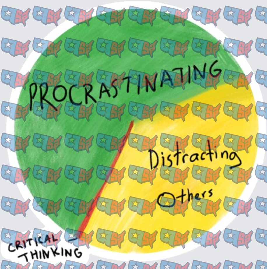Procrastinating Distracting Others Pie Chart Humor (DTF)