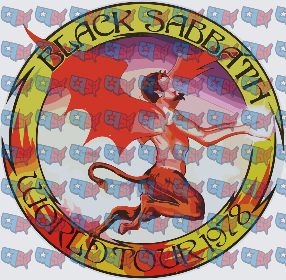 Black Sabbath World Tour 1978 Devil Circle Logo (DTF)