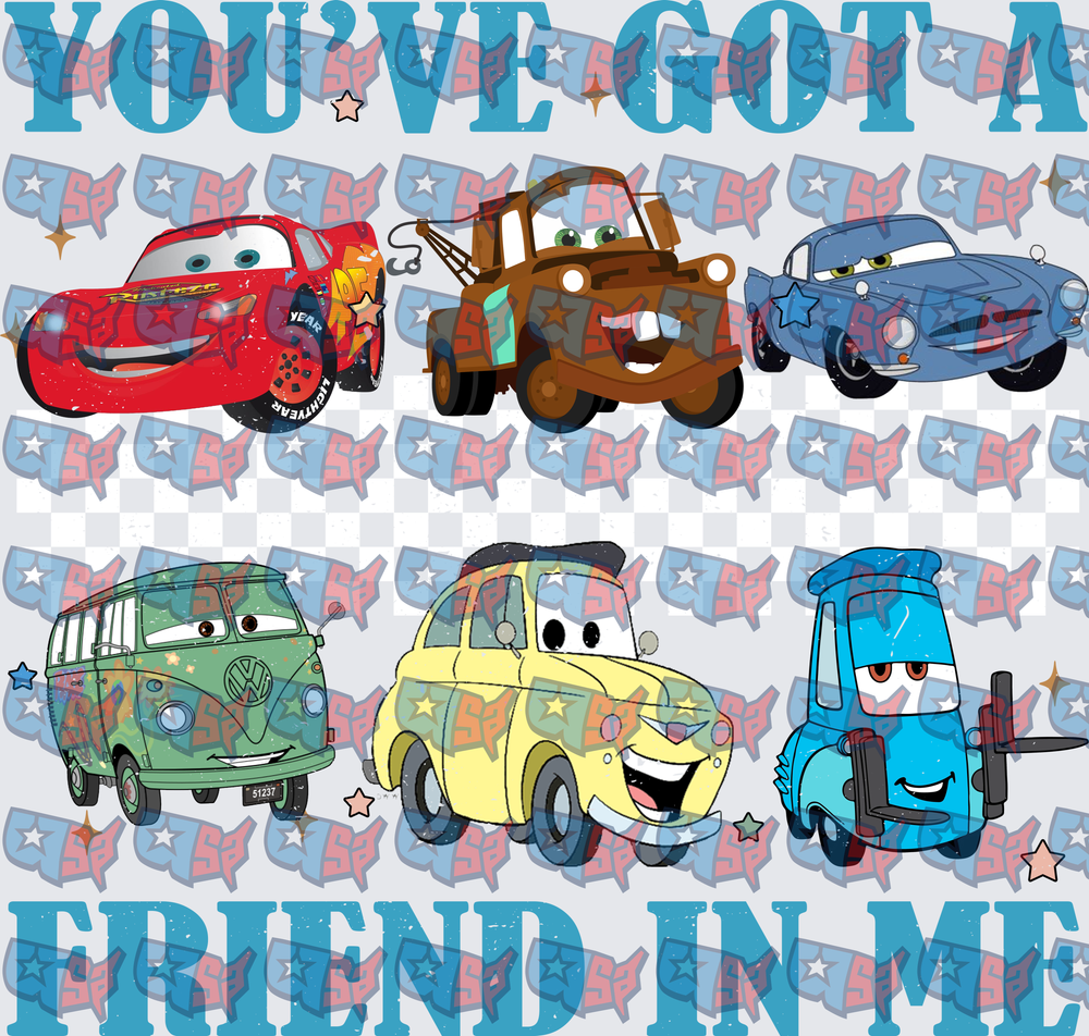 You've Got A Friend In Me Racing Cars Characters (DTF)