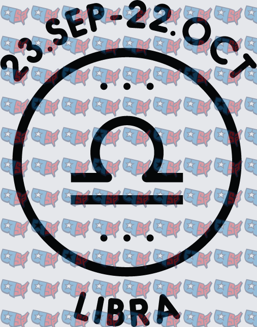 Libra Zodiac Sign Circle September October Dates (DTF)
