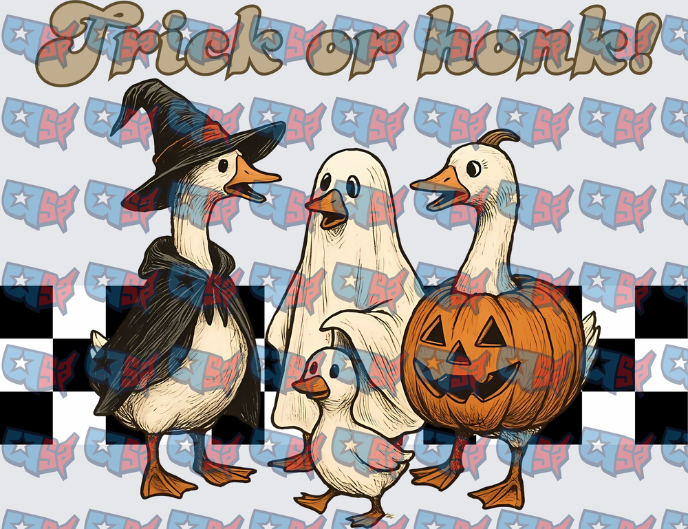 Trick Or Honk Halloween Geese In Costumes (DTF)