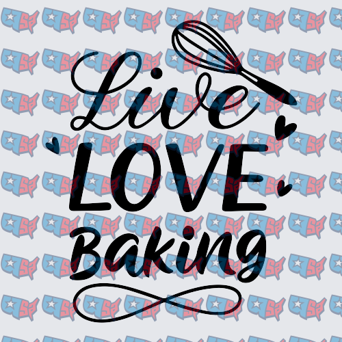 Live Love Baking Whisk Infinity Script (DTF)