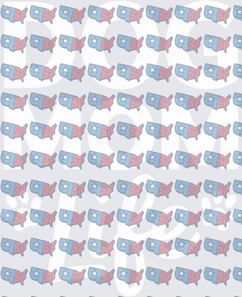 Patriotic USA Map Pattern Pink Blue Repeat (DTF)