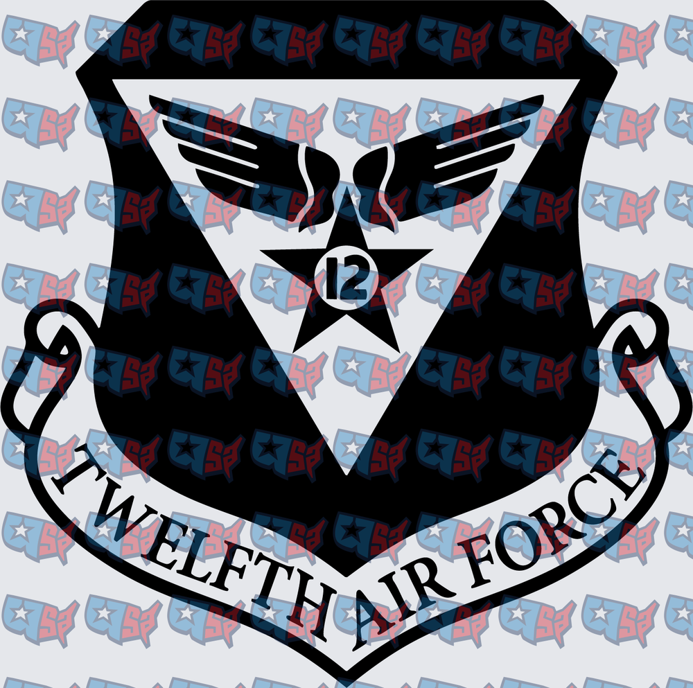 Twelfth Air Force Shield Emblem Badge (DTF)