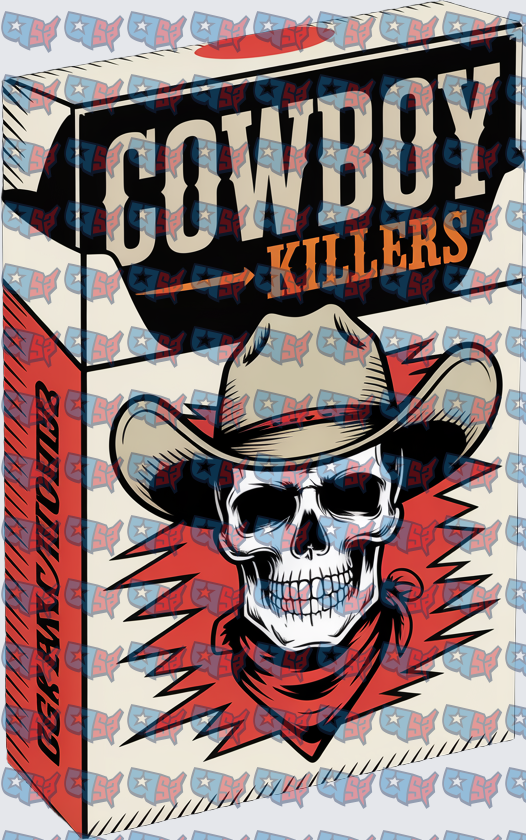 Cowboy Killers Skull Cigarette Pack Design (DTF)