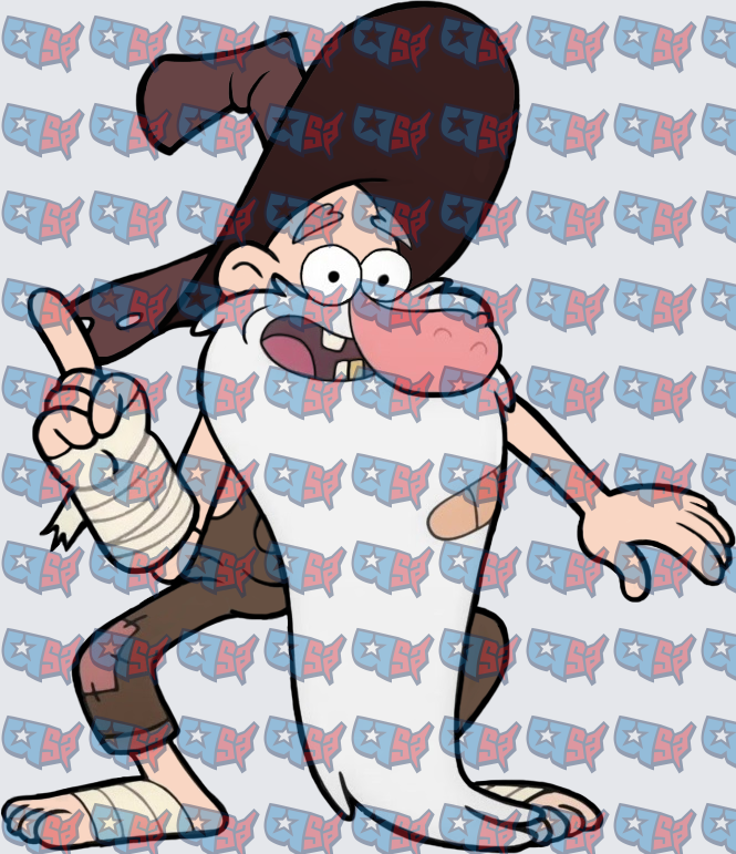Old Wild West Cartoon Hermit Character (DTF)