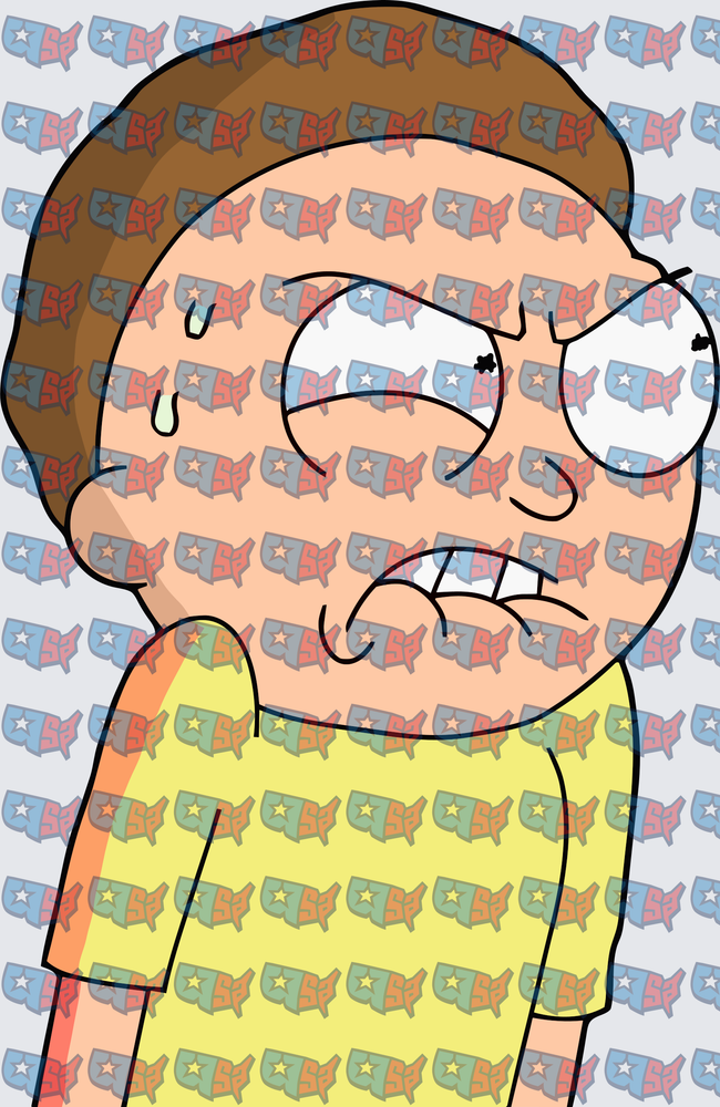 Anxious Brown-Haired Cartoon Boy Crying With Glasses (DTF)