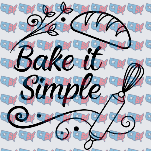 Bake It Simple Bread and Whisk Design (DTF)