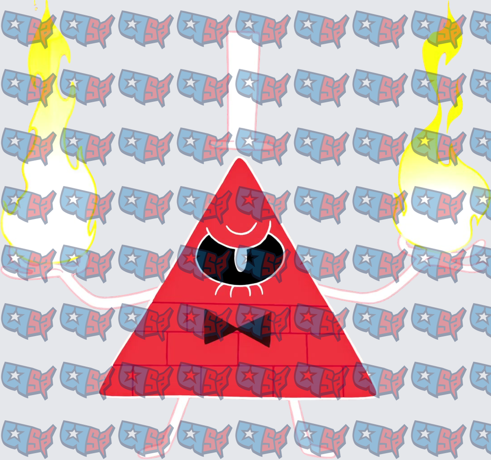 Red Evil Triangle Demon Bow Tie Flaming Hands (DTF)