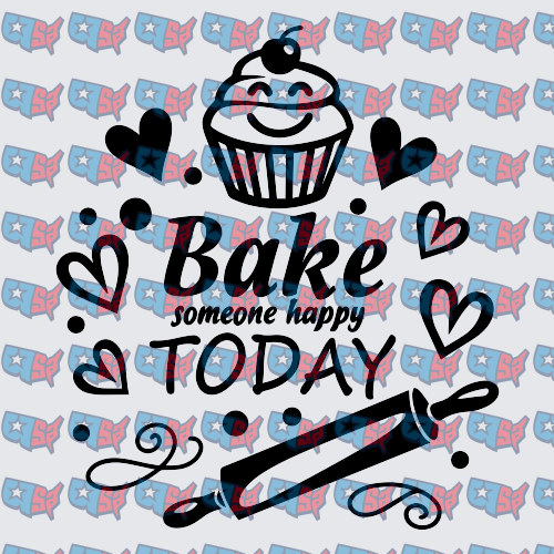 Bake Someone Happy Today Cupcake Rolling Pin (DTF)