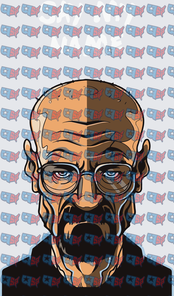 Say My Name Bald Drug Lord Portrait (DTF)