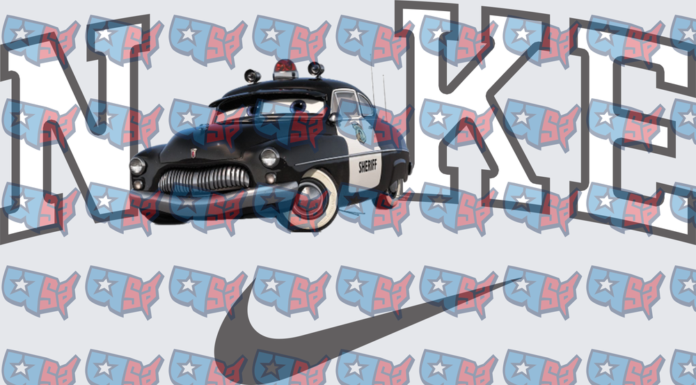 Sheriff Police Car Swoosh Logo Mashup (DTF)