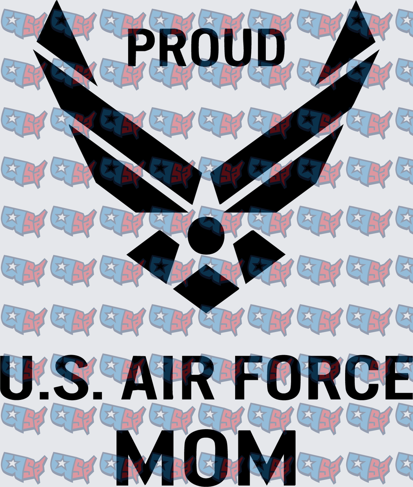 Proud U.S. Air Force Mom Wings Logo (DTF)