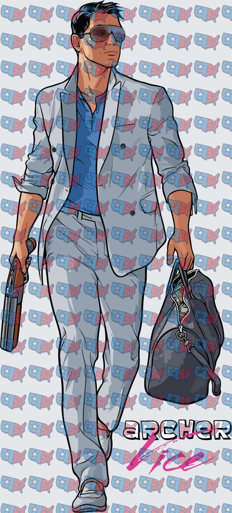 Sterling Archer Vice Season Suit Gun Duffle Bag (DTF)