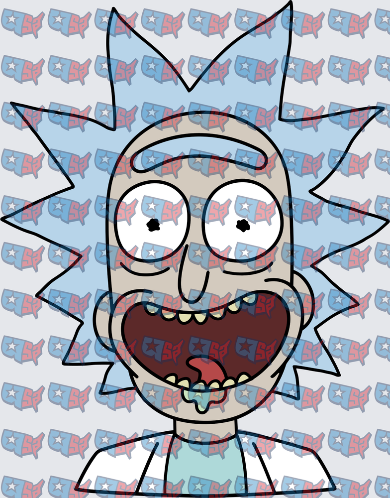 Crazy Mad Scientist Face With Drool (DTF)