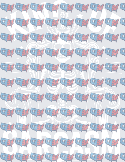 King Of Sarcasm Crowned Skeleton USA Pattern (DTF)