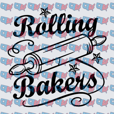 Rolling Bakers Script with Rolling Pin Stars (DTF)