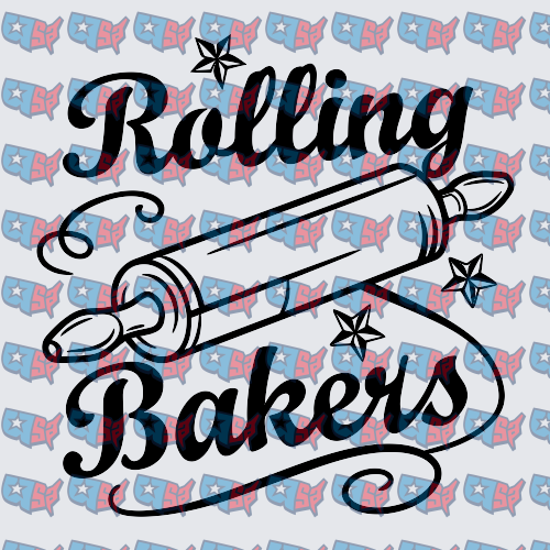 Rolling Bakers Script with Rolling Pin Stars (DTF)