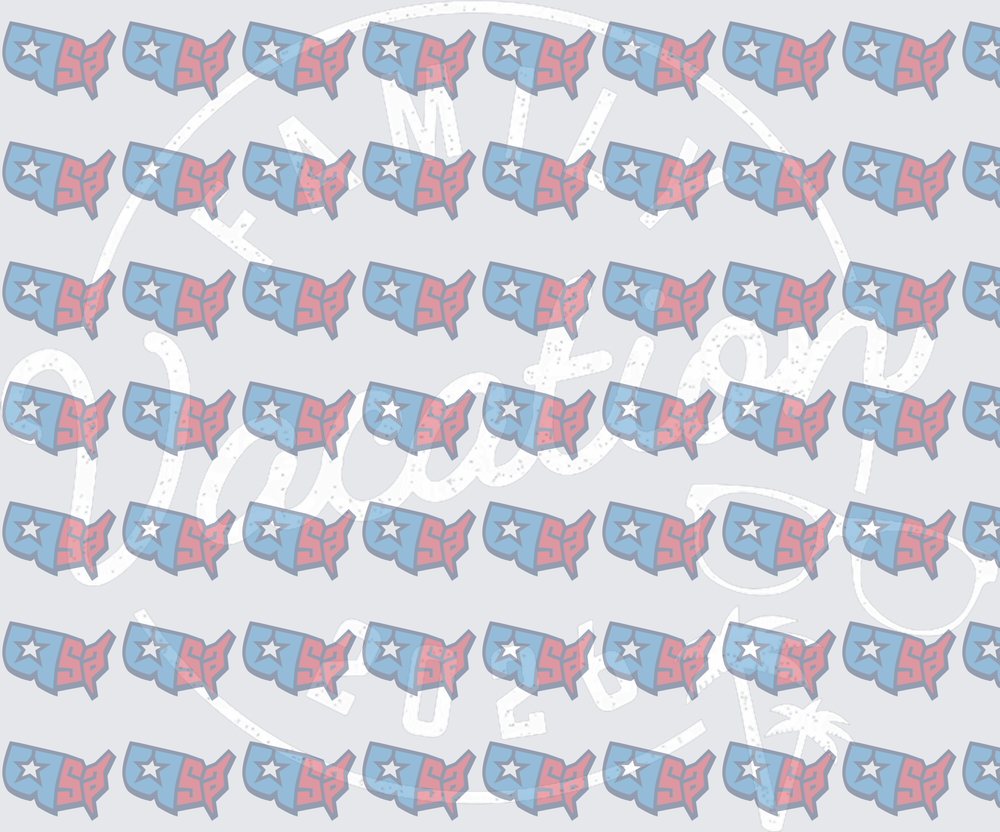 Patriotic USA Map Shape Repeat Pattern (DTF)