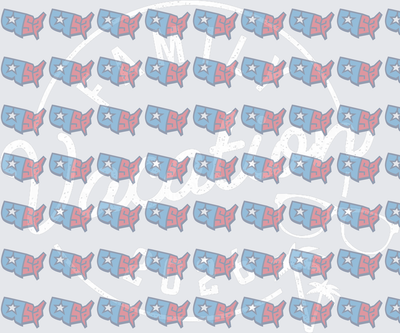 Patriotic USA Map Shape Repeat Pattern (DTF)