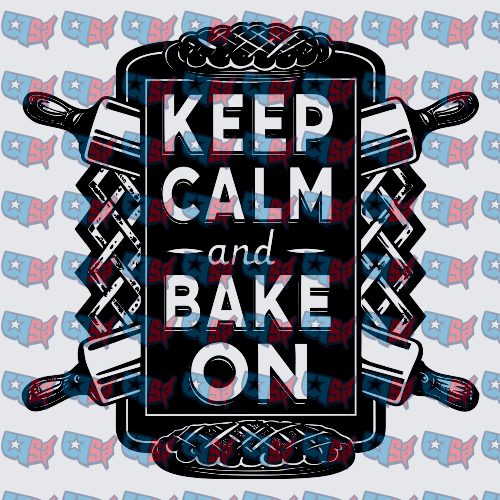 Keep Calm and Bake On Rolling Pin Baking Pan (DTF)