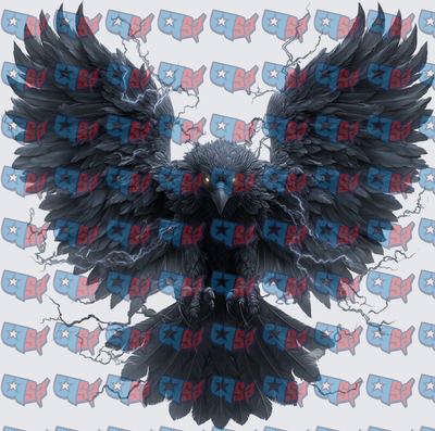 Dark Raven Spreading Wings With Lightning (DTF)