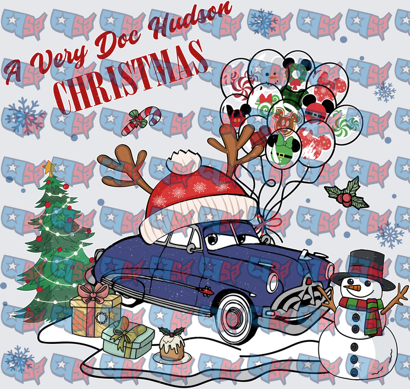 A Very Doc Hudson Christmas Holiday Car Scene (DTF)