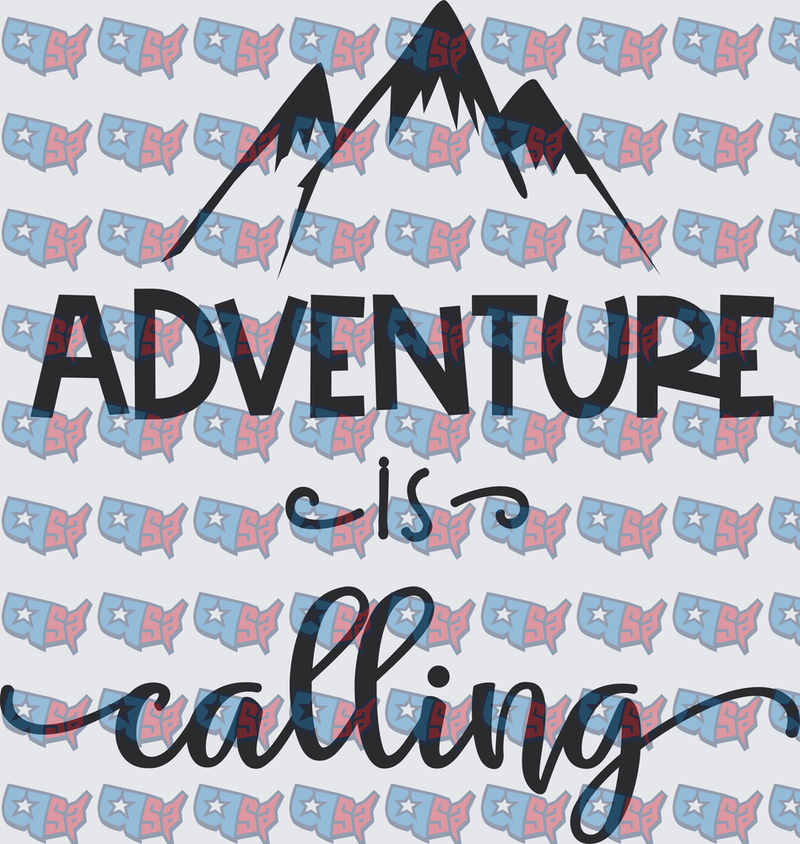Adventure Is Calling Mountain Peak Typography (DTF)