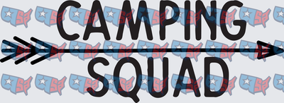 Camping Squad Arrow Tribal Text Design (DTF)