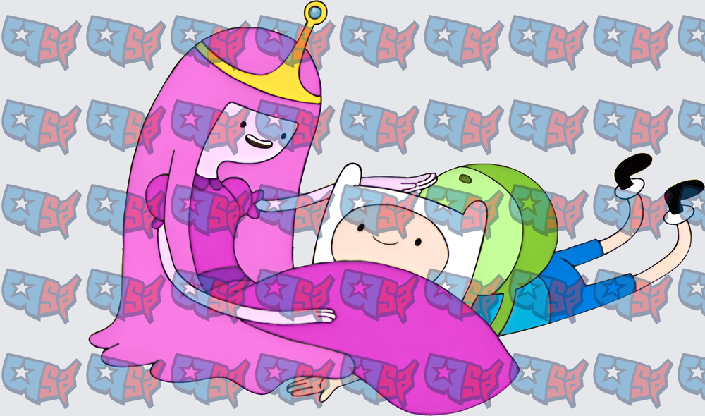 Pink Bubblegum Princess Cradling White Hat Boy (DTF)
