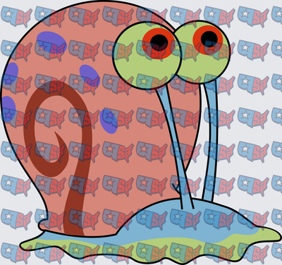 Cartoon Pet Snail with Big Eyes and Pink Shell (DTF)