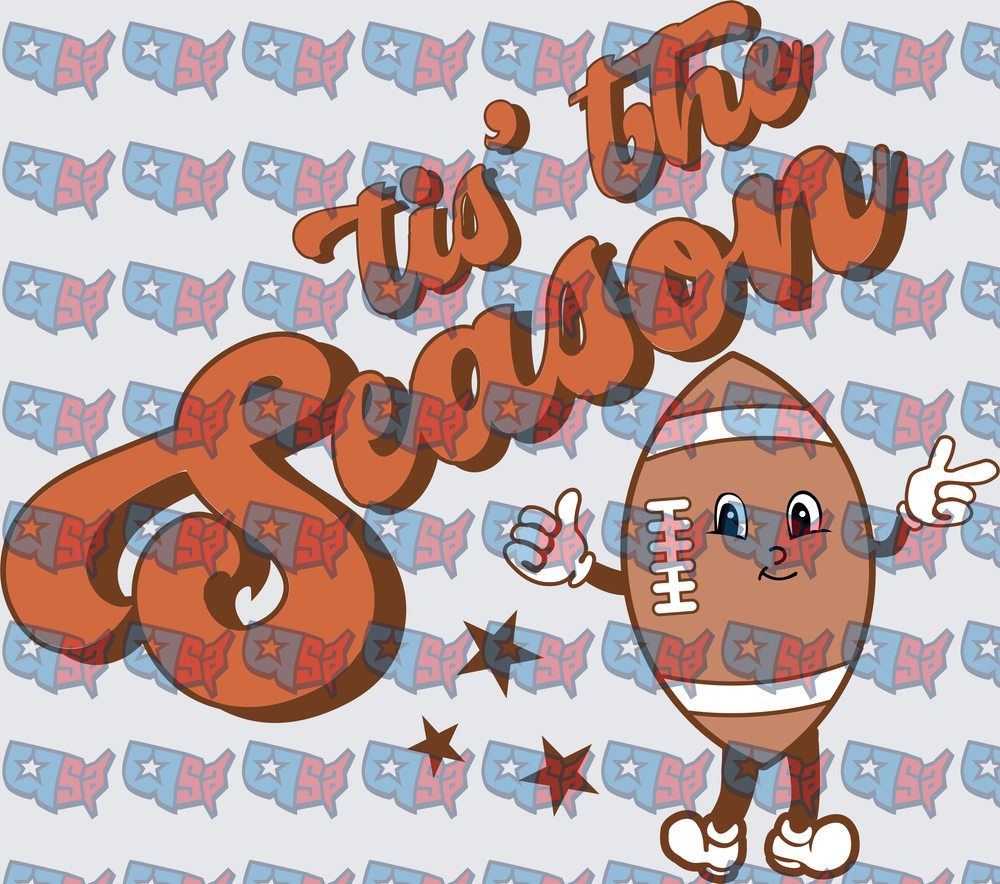 Tis The Season Retro Football Character (DTF)