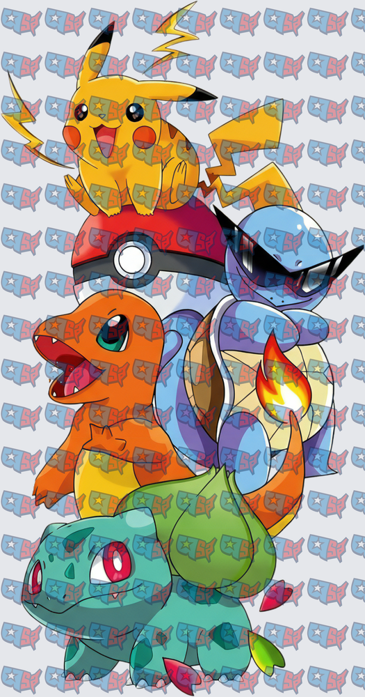 Starter Pocket Monsters With Electric Mouse And Pokeball (DTF)