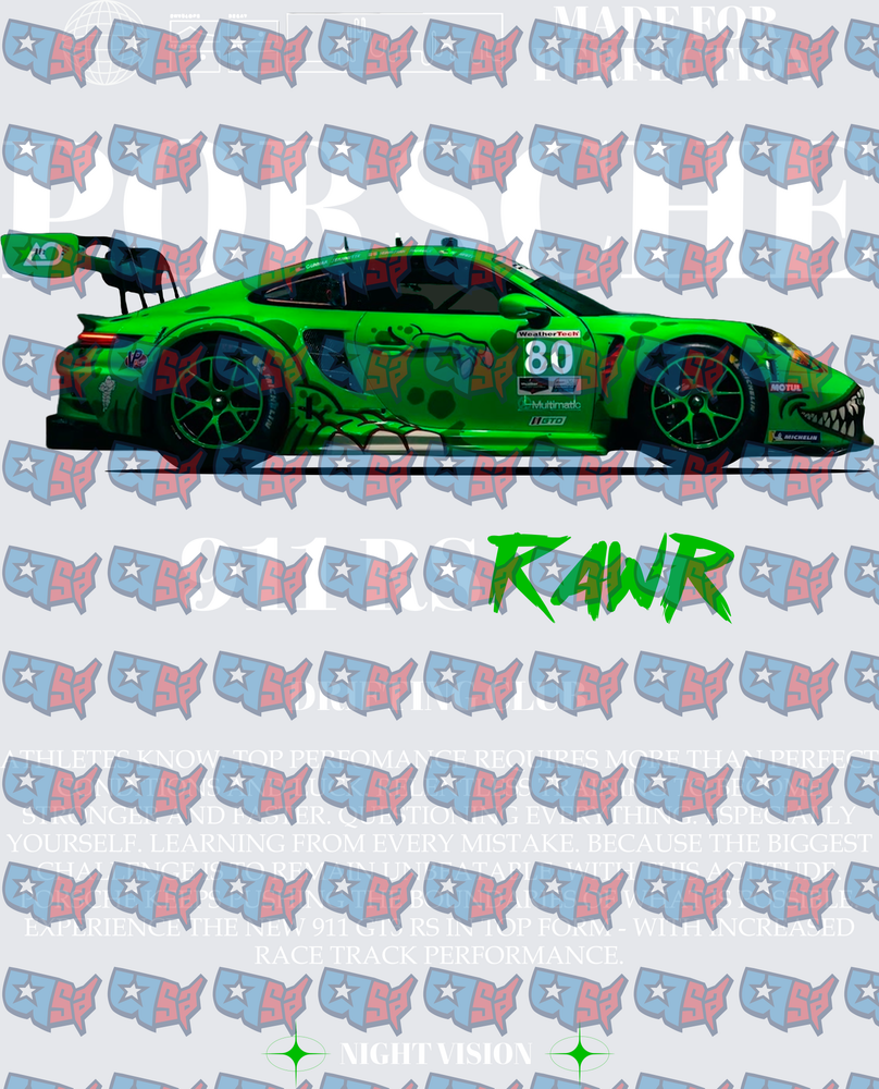 Green Monster Race Car Number 80 RAWR (DTF)