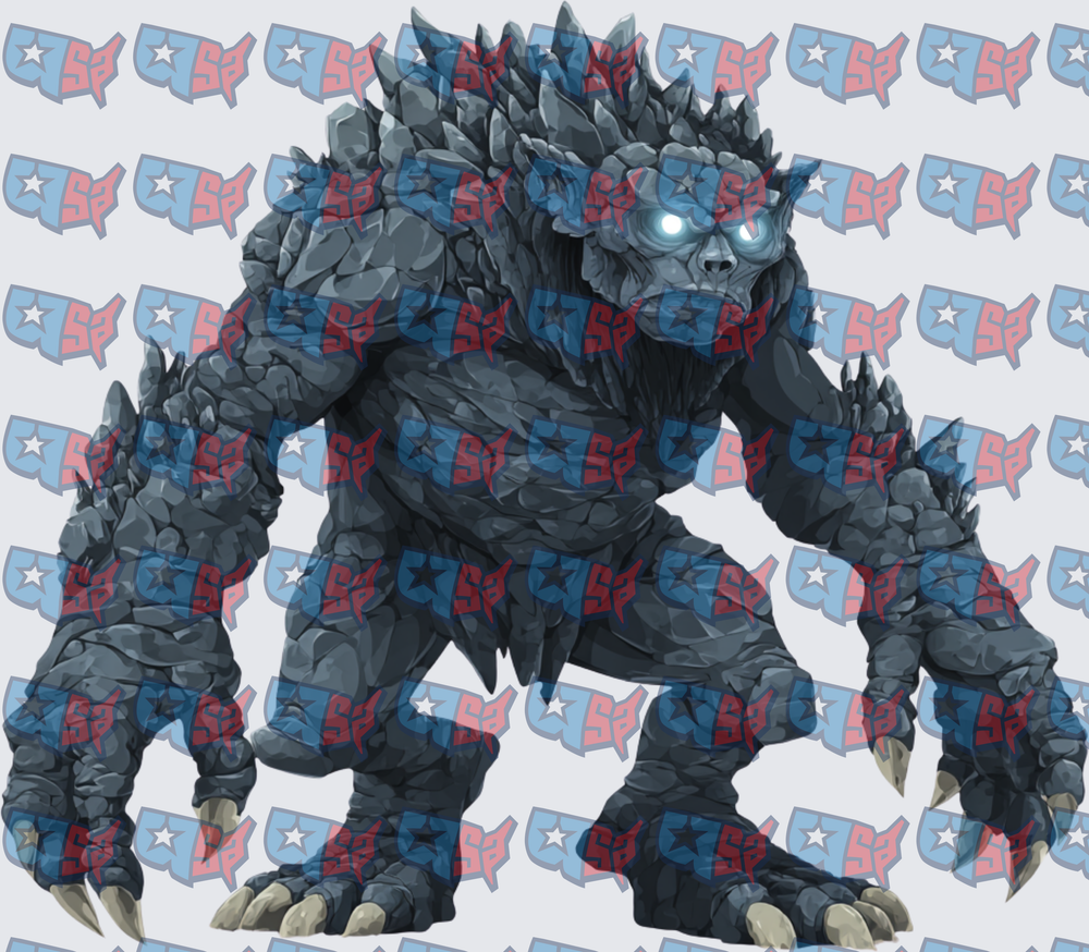 Glowing Eyes Stone Rock Monster Beast (DTF)