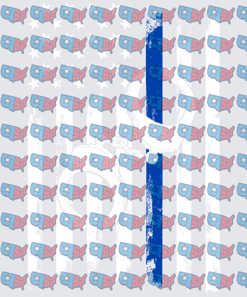 Thin Blue Line Flag Hockey Stick Patriotic (DTF)