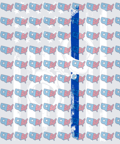 Thin Blue Line Flag Hockey Stick Patriotic (DTF)