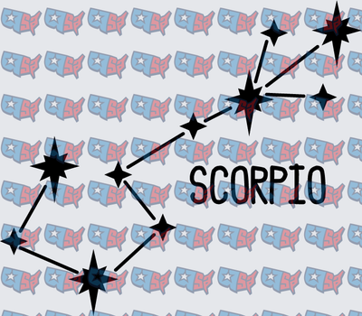 Scorpio Zodiac Constellation Star Map (DTF)