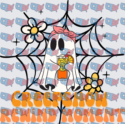 Creep Show Real Moment Ghost Spider Web Cocktail (DTF)