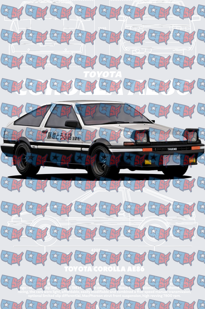 Initial D AE86 Trueno Fujiwara Tofu Shop Blueprint (DTF)