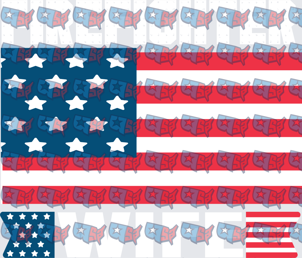 Patriotic American Flag Stars and Stripes Design (DTF)