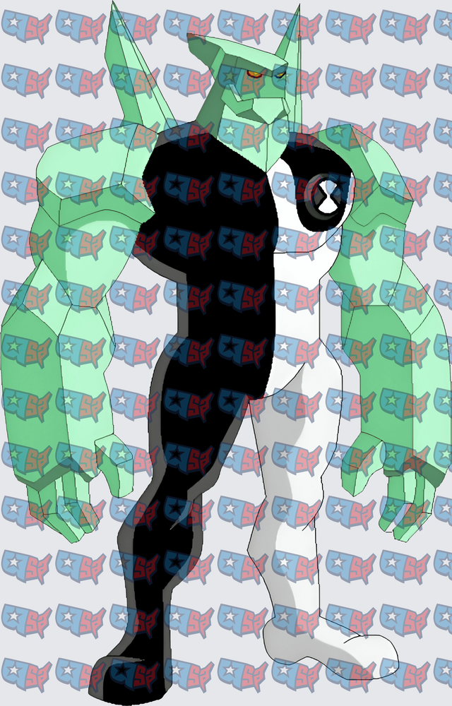 Alien Diamond Creature Omnitrix Black White Split (DTF)